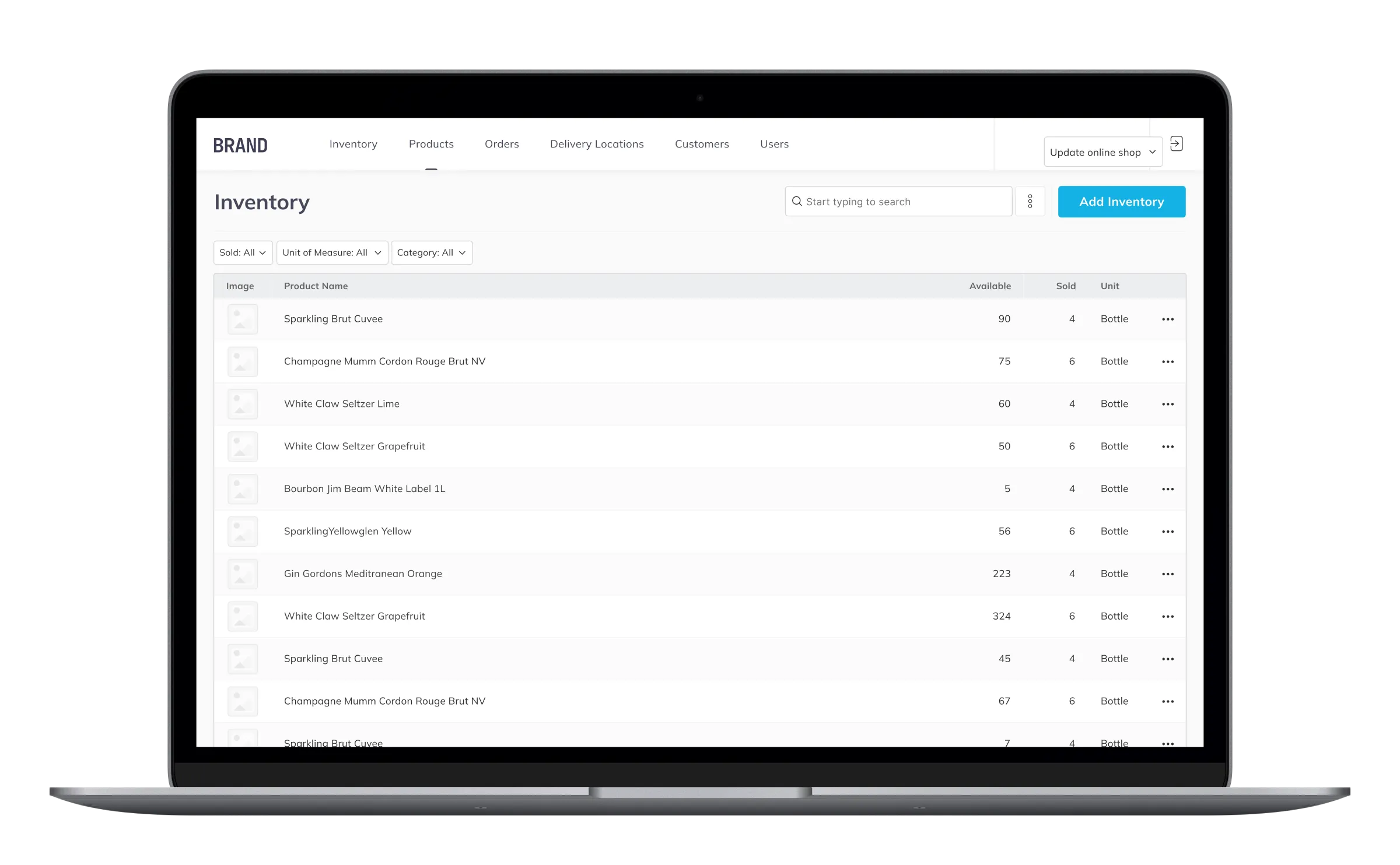Logistics & Inventory app screenshot